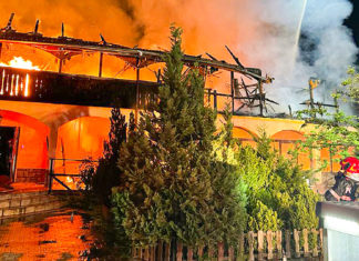 Incendiu în Tălmaciu la o pensiune. 30 de persoane evacuate