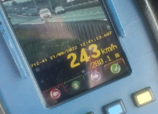 Șofer inconștient – mergea cu 243km/h pe A1 având doi copii pe bancheta din spate