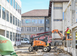 Lucrările de extindere a școlii Nicolae Iorga și construcție a unei săli de sport au continuat și în sezonul rece